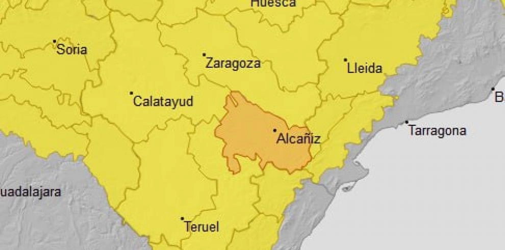 Imagen del artículo ​Aviso nivel naranja por lluvias y tormentas en Bajo Aragón