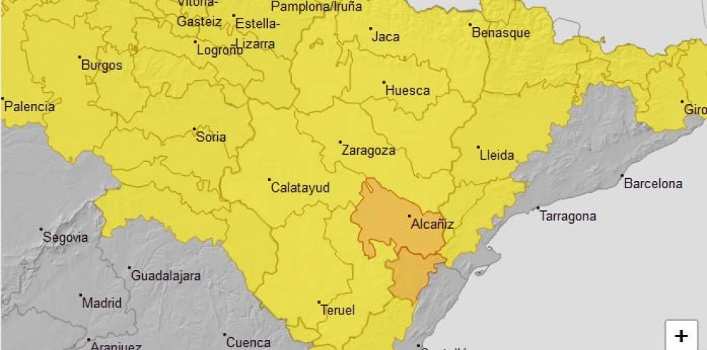 Imagen del artículo Ampliado el aviso amarillo por lluvias y tormentas en Albarracín y Jiloca y Gúdar y Maestrazgo
