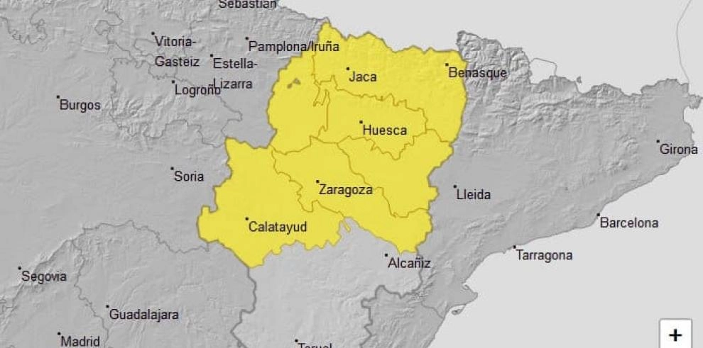 Imagen del artículo Aviso amarillo por tormentas y lluvias en las provincias de Huesca y Zaragoza