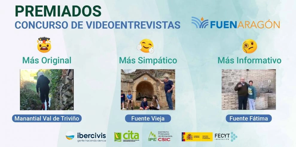 Imagen del artículo El proyecto FuenAragón premia los mejores vídeos sobre fuentes y manantiales realizados por escolares