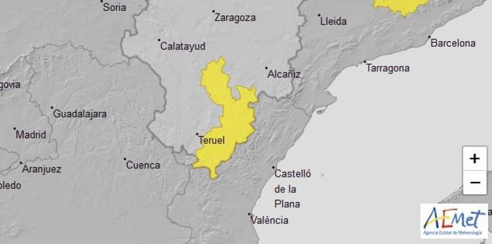 Imagen del artículo Aviso nivel amarillo por lluvias y tormentas en Gúdar y Maestrazgo
