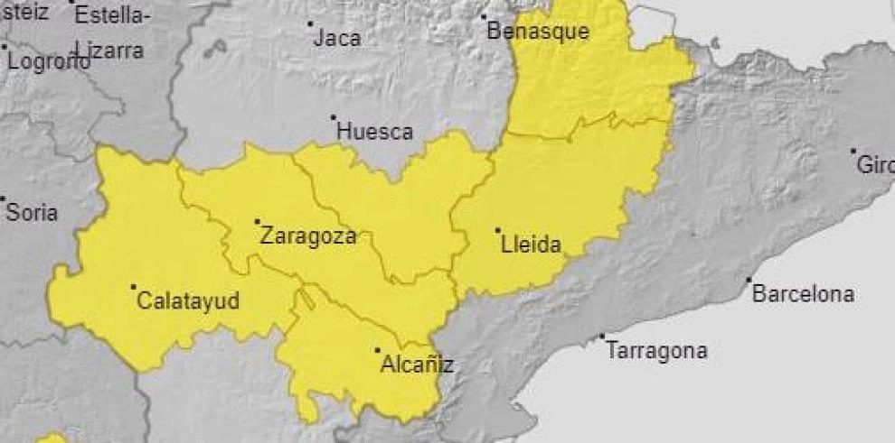 Imagen del artículo Aviso nivel amarillo por temperaturas máximas en varios puntos de Aragón