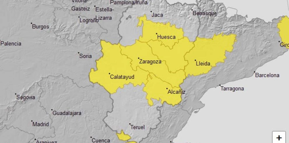 Imagen del artículo Aviso amarillo por temperaturas máximas en zonas de las tres provincias para este sábado