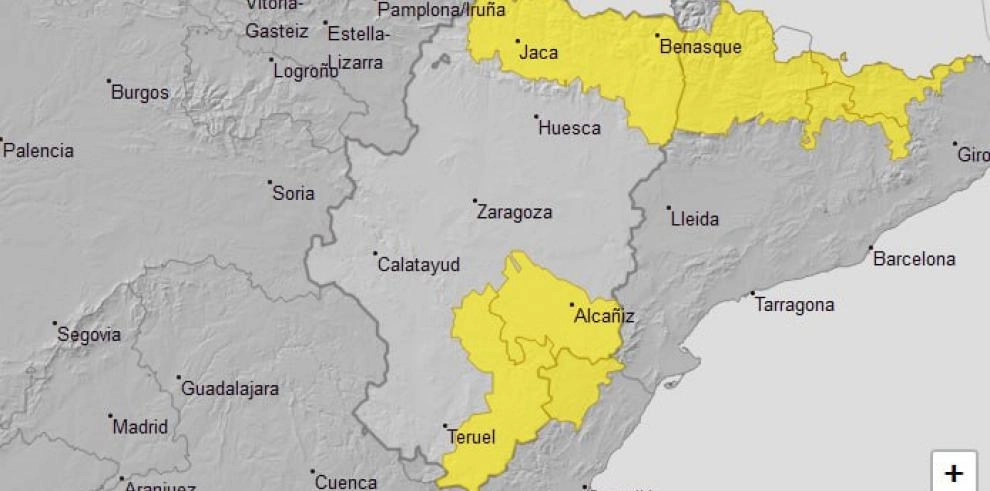 Imagen del artículo Ampliado aviso amarillo por tormentas en el Bajo Aragón, Gúdar y Maestrazgo para mañana 