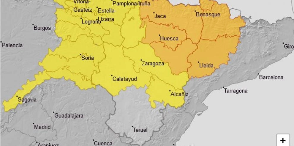Imagen del artículo Aviso naranja por lluvias y tormentas en la provincia de Huesca para este jueves