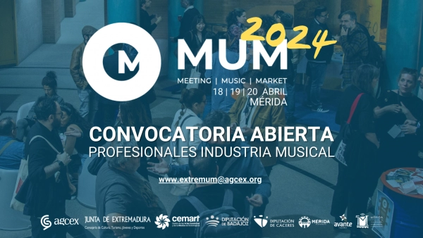 Image 0 of article Abierta la convocatoria para la participación profesional en las VIII Jornadas Profesionales de la Música en Extremadura #MUM24