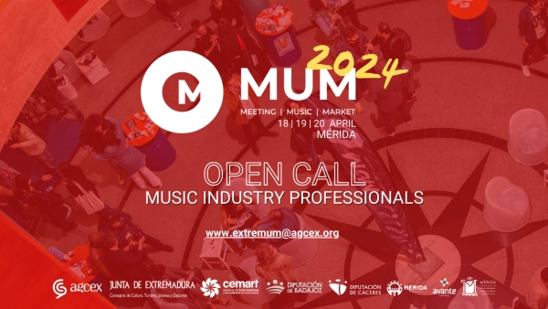 Image 1 of article Abierta la convocatoria para la participación profesional en las VIII Jornadas Profesionales de la Música en Extremadura #MUM24