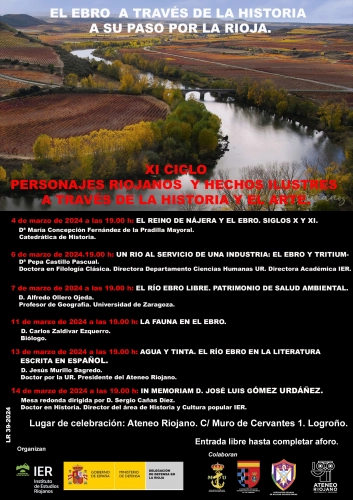 Imagen del artículo El río Ebro a su paso por Logroño centra el XI Ciclo de Personajes y Hechos Riojanos Ilustres