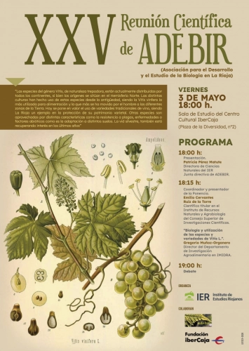 Imagen del artículo El Instituto de Estudios Riojanos impulsa la XXV reunión científica de la Asociación para el Desarrollo y el Estudio de la Biología en La Rioja