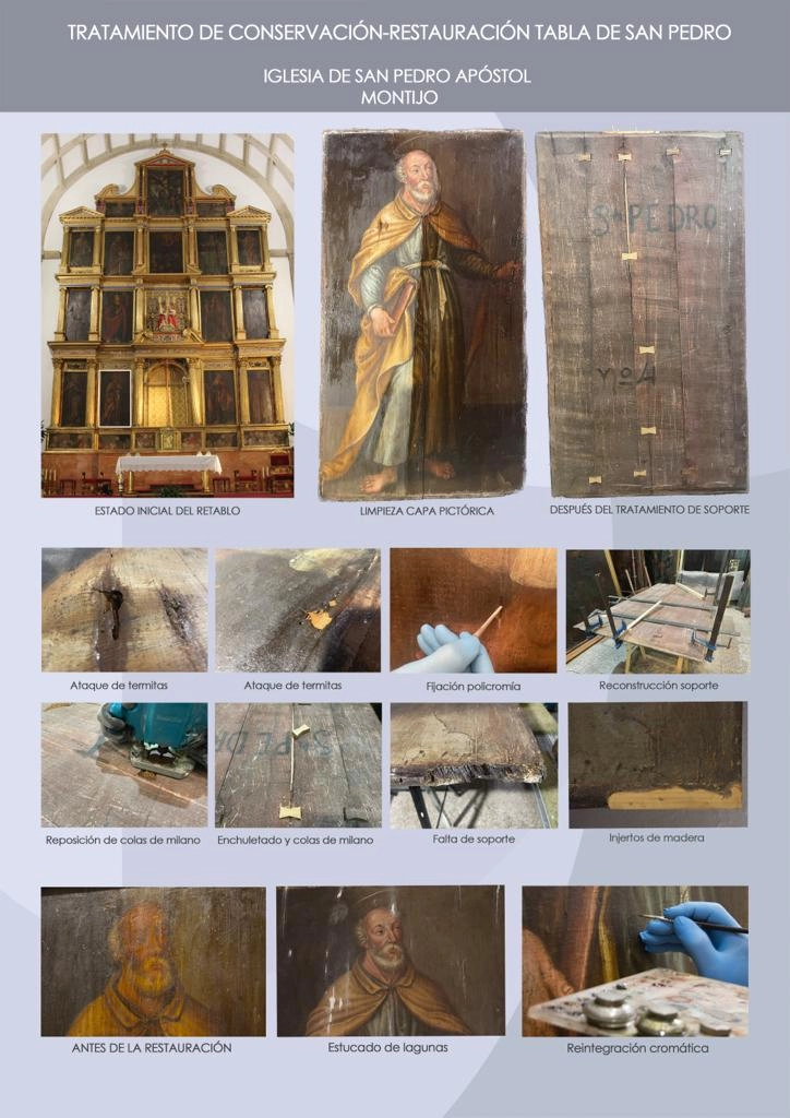 Imagen del artículo La Junta invierte cerca de 40.000 euros en la restauración del retablo mayor de la Iglesia de San Pedro Apóstol de Montijo