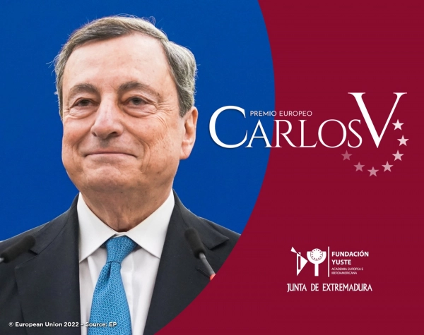 Imagen del artículo El rey Felipe VI entregará el Premio Europeo Carlos V a Mario Draghi el día 14 de junio en el Monasterio de San Jerónimo de Yuste