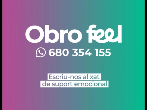 Imagen del artículo El servei d'acompanyament emocional 'Obro feel' atén gairebé 900 joves
