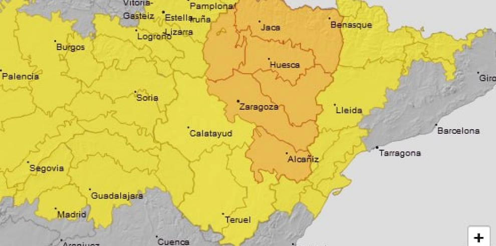 Imagen del artículo Ampliado el aviso naranja por tormentas a Bajo Aragón y Ribera del Ebro