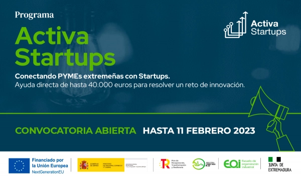 Imagen del artículo El programa Activa Startups abre su segunda convocatoria ofreciendo a las pymes extremeñas hasta 40.000 euros para mejorar su innovación
