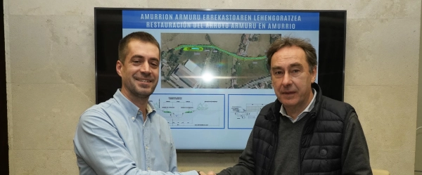Imagen del artículo URA y Amurrio firman un convenio para restaurar el arroyo Armuru