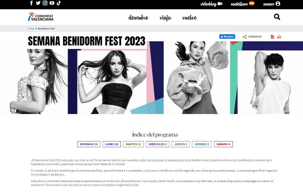 Imagen del artículo Turisme Comunitat Valenciana lanza una campaña de difusión digital para apoyar el Benidorm Fest