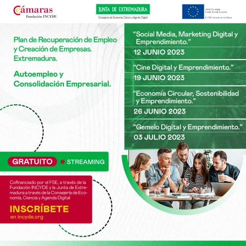 Imagen del artículo La Junta de Extremadura y la Fundación INCYDE inauguran el próximo lunes un programa de cursos para promover el emprendimiento