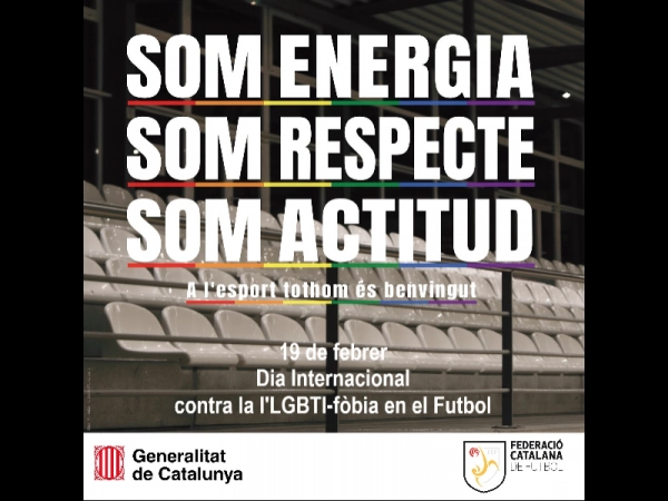 Imagen del artículo La Generalitat de Catalunya i la Federació Catalana de Futbol tornen a unir-se contra l'LGBTI-fòbia en el futbol
