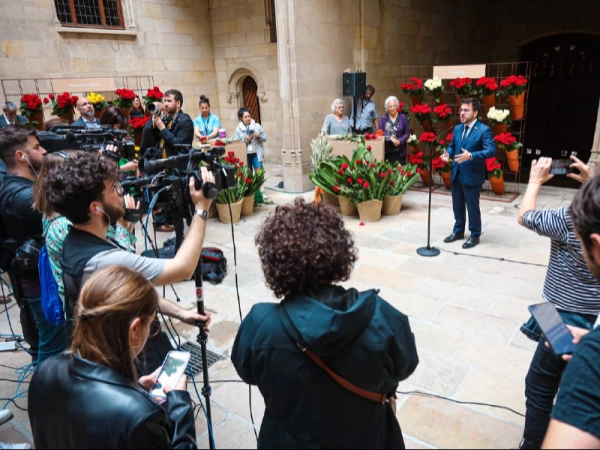 Imagen del artículo President Aragonès: Quin millor dia que el de Sant Jordi per seguir reivindicant la llengua catalana