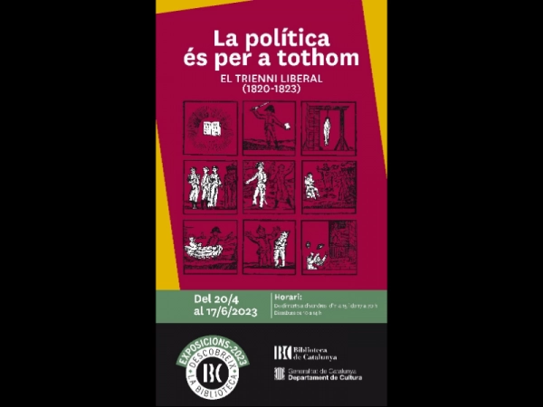 Imagen del artículo Inauguració de l'exposició La política és per a tothom. El Trienni Liberal (1820-1823), a la Biblioteca de Catalunya