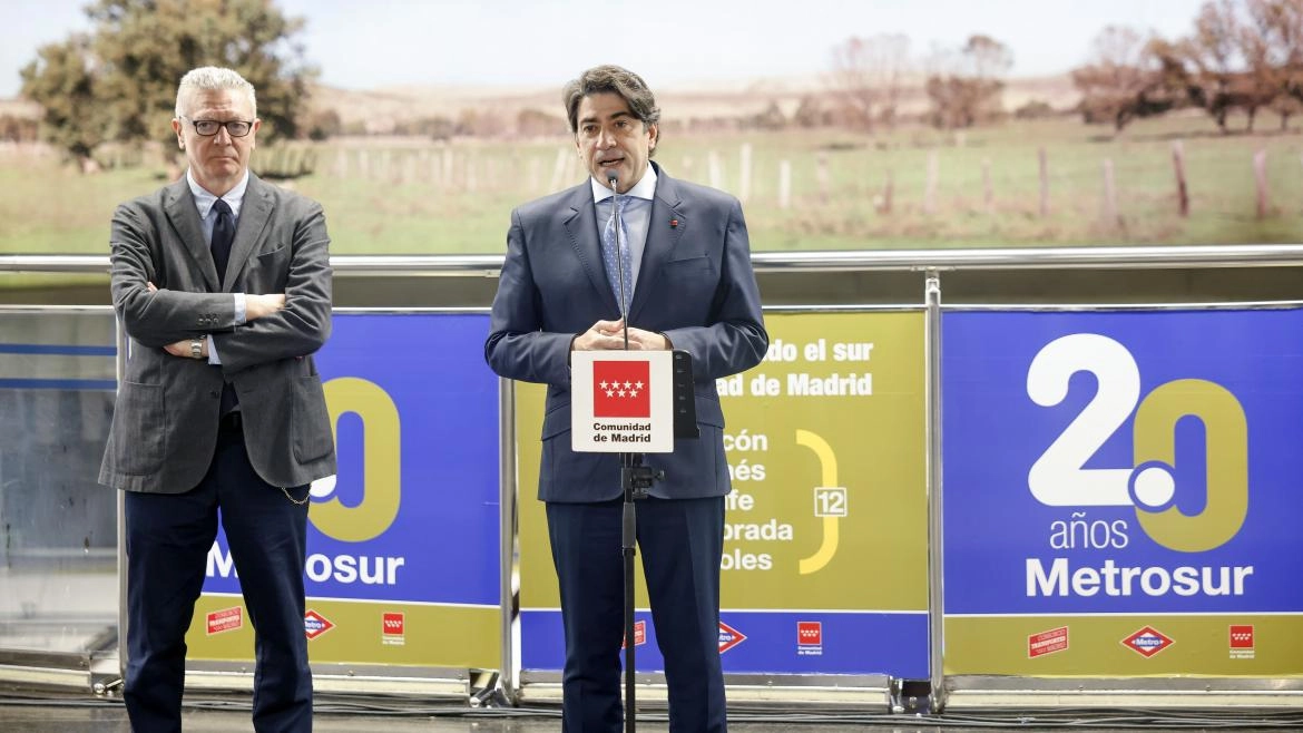 Imagen del artículo La Comunidad de Madrid celebra el 20º aniversario de Metrosur con un homenaje a los cinco municipios por los que circula
