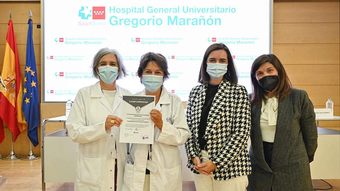 Imagen del artículo El Marañón, primer hospital de España con certificación de nivel avanzado en la atención farmacéutica a pacientes externos