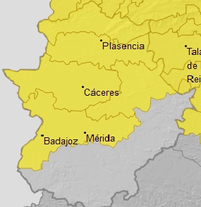 Imagen del artículo El 112 Extremadura activará mañana el nivel amarillo ante la previsión de lluvias y tormentas en varias zonas de Extremadura