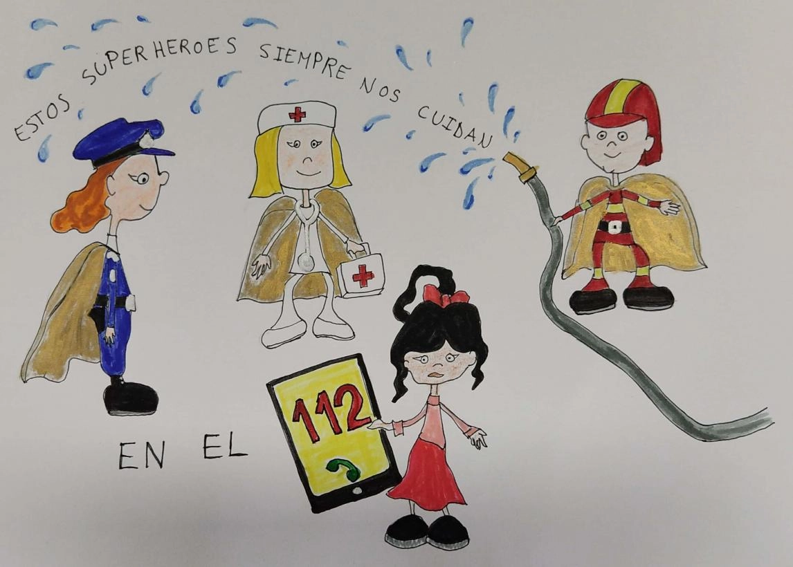 Imagen del artículo Un total de 676 trabajos se han presentado a la XI edición del concurso de dibujo escolar del Servicio de Emergencias 1-1-2